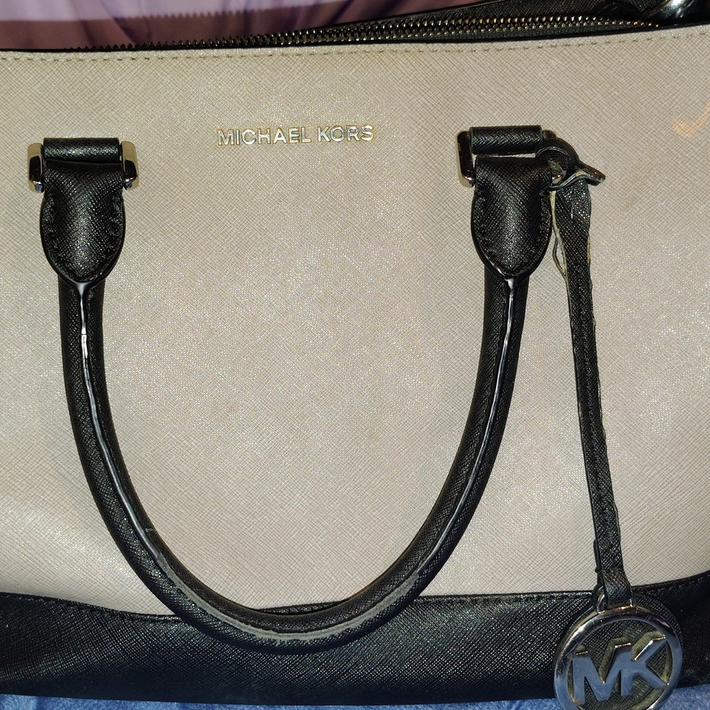 Michael Kors Black and Cream Women's Bag